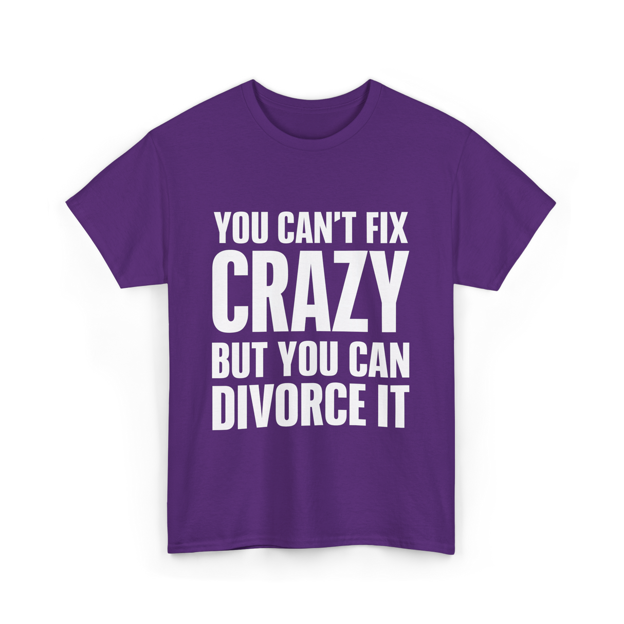 You Can't Fix Crazy Divorce T-Shirt - Purple