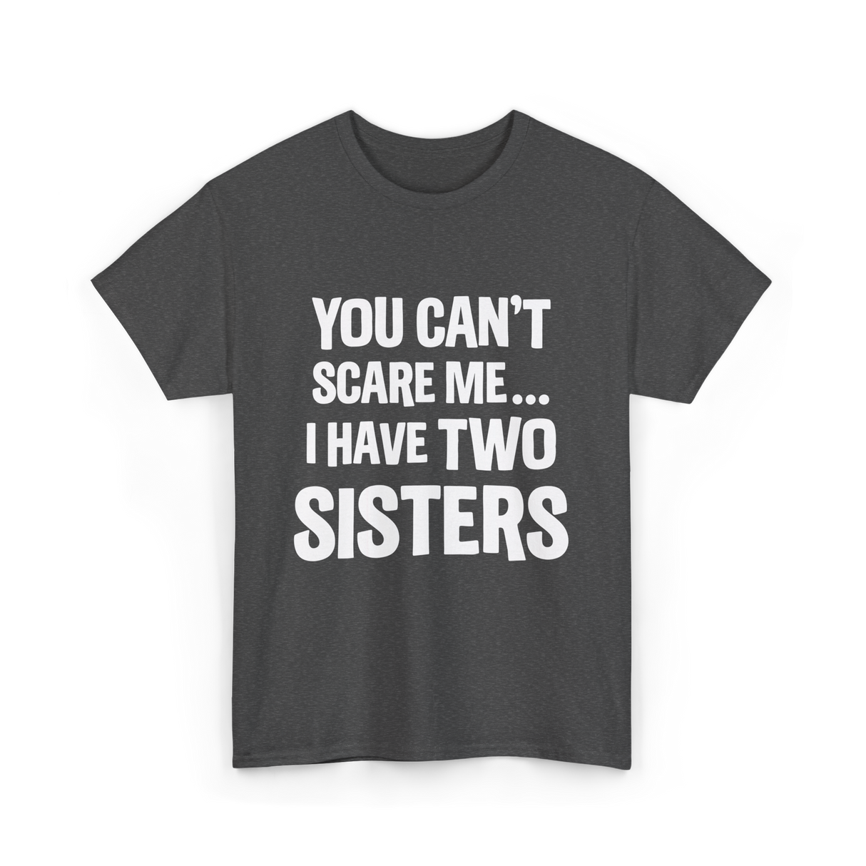 You Can't Scare Me Sisters T-Shirt - Dark Heather