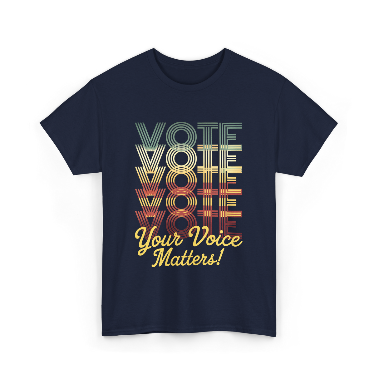 Your Voice Matters Vote Election T-Shirt - Navy