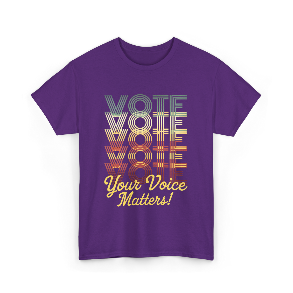 Your Voice Matters Vote Election T-Shirt - Purple