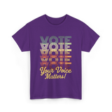 Your Voice Matters Vote Election T-Shirt - Purple