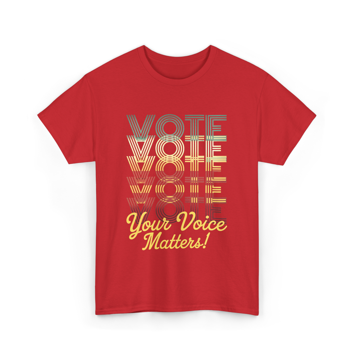 Your Voice Matters Vote Election T-Shirt - Red