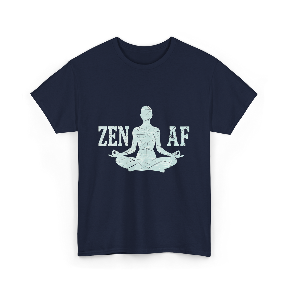 Zen AF Meditation Mindfulness T-Shirt - Navy