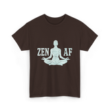 Zen AF Meditation Mindfulness T-Shirt - Dark Chocolate