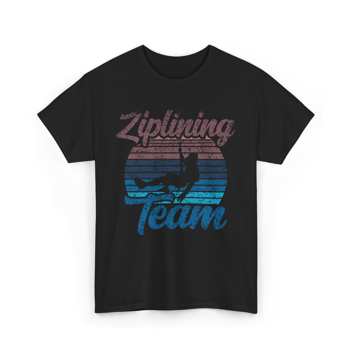 Ziplining Team Zipline Adventure T-Shirt - Black