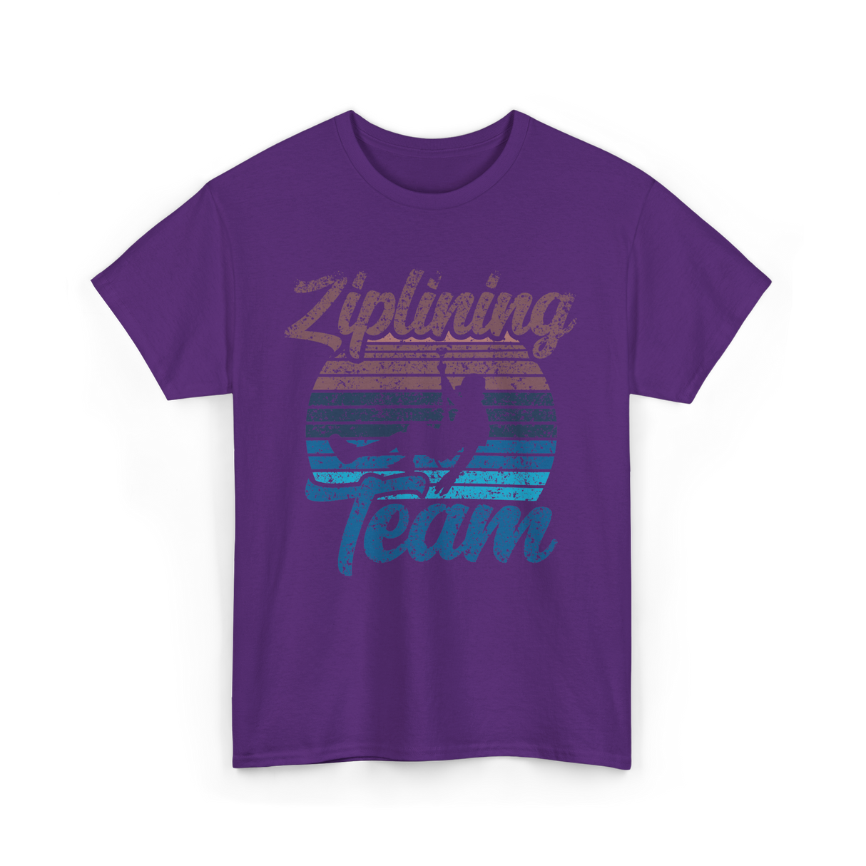 Ziplining Team Zipline Adventure T-Shirt - Purple