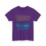 Ziplining Team Zipline Adventure T-Shirt - Purple