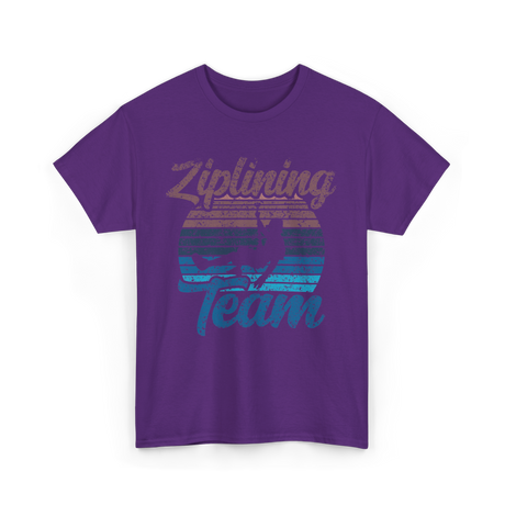 Ziplining Team Zipline Adventure T-Shirt - Purple