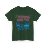 Ziplining Team Zipline Adventure T-Shirt - Forest Green