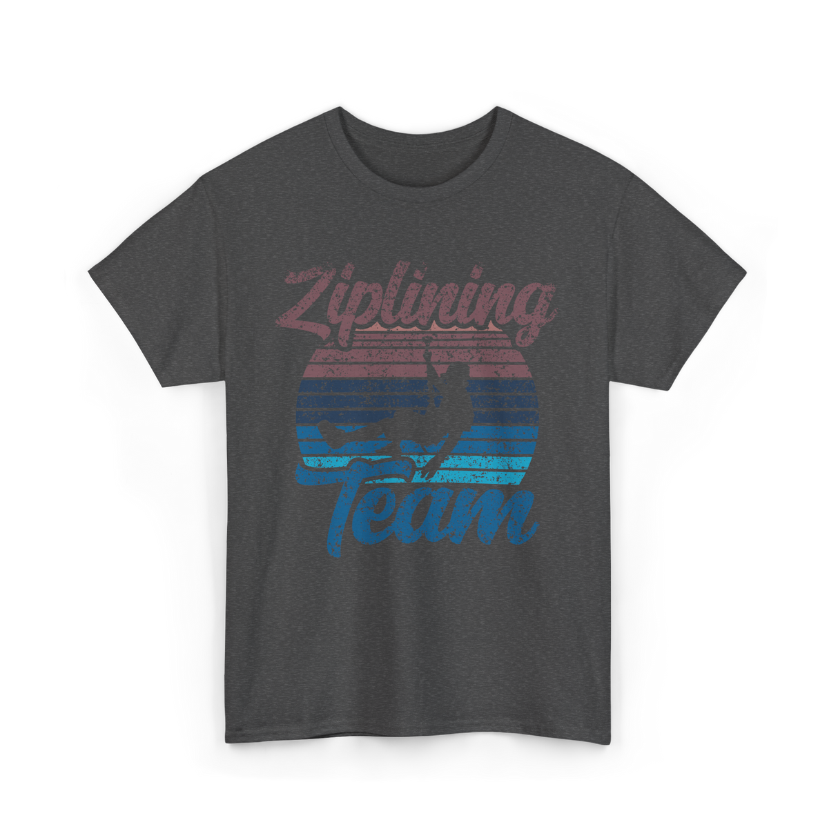 Ziplining Team Zipline Adventure T-Shirt - Dark Heather