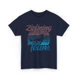 Ziplining Team Zipline Adventure T-Shirt - Navy