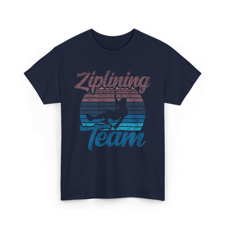 Ziplining Team Zipline Adventure T-Shirt - Navy