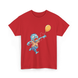 Zombie Birthday Balloon Zombie Kids T-Shirt - Red