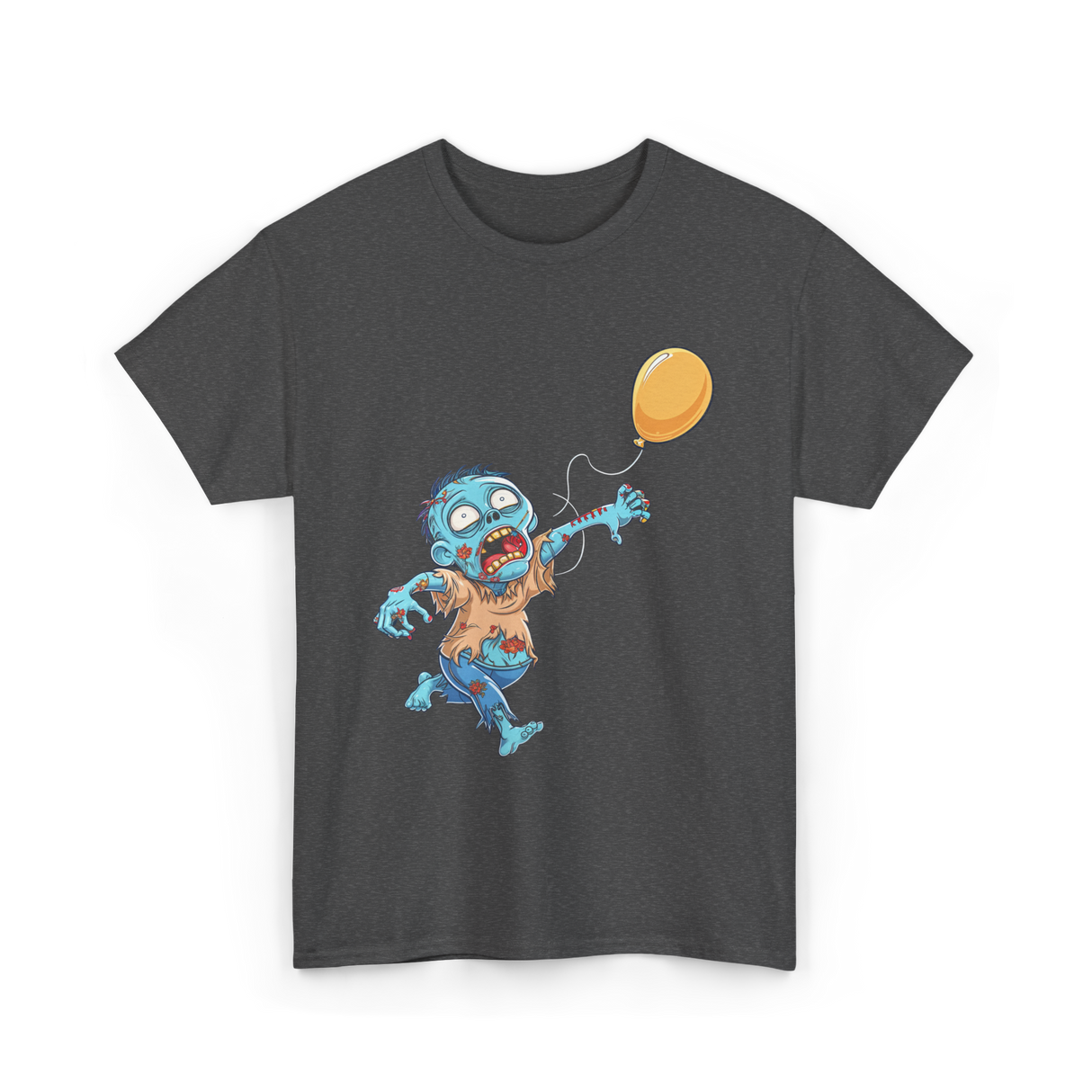 Zombie Birthday Balloon Zombie Kids T-Shirt - Dark Heather