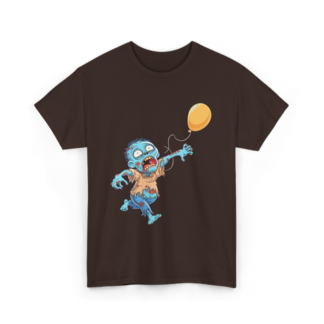 Zombie Birthday Balloon Zombie Kids T-Shirt - Dark Chocolate