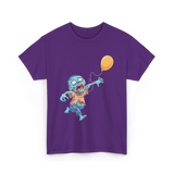 Zombie Birthday Balloon Zombie Kids T-Shirt - Purple