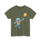 Zombie Birthday Balloon Zombie Kids T-Shirt - Military Green