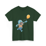 Zombie Birthday Balloon Zombie Kids T-Shirt - Forest Green