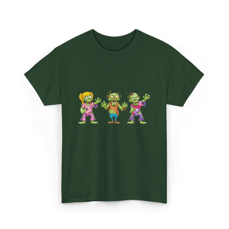 Zombie Characters Kids Zombies T-Shirt - Forest Green