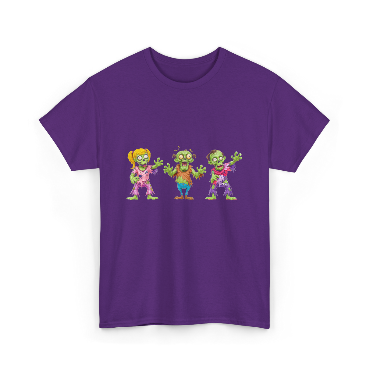 Zombie Characters Kids Zombies T-Shirt - Purple