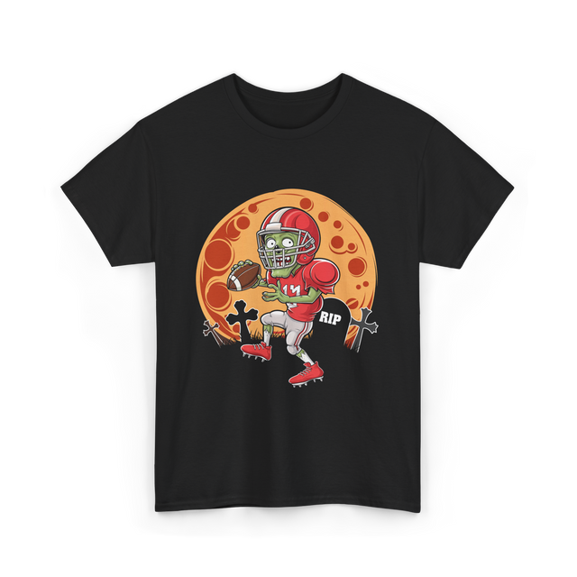 Zombie Football Player Halloween Sport T-Shirt - Black