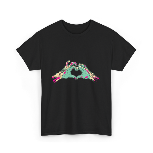 Zombie Hands Heart Horror T-Shirt - Black