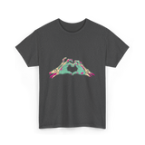 Zombie Hands Heart Horror T-Shirt - Dark Heather