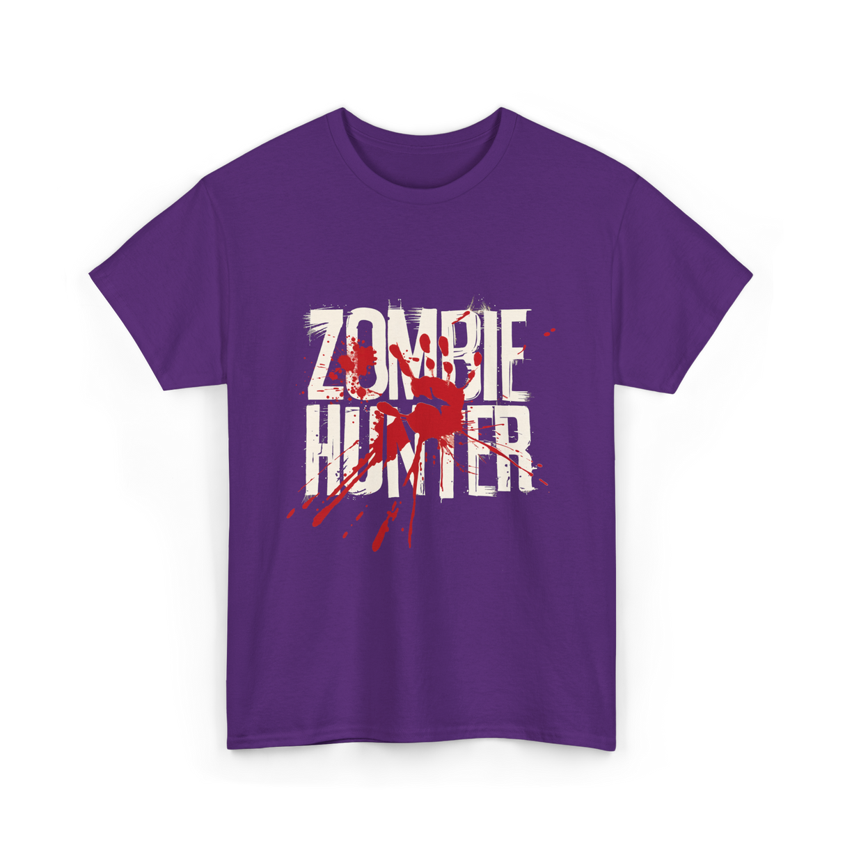 Zombie Hunter Design Zombie Hunting T-Shirt - Purple