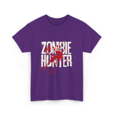 Zombie Hunter Design Zombie Hunting T-Shirt - Purple