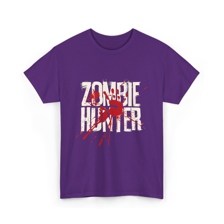 Zombie Hunter Design Zombie Hunting T-Shirt - Purple