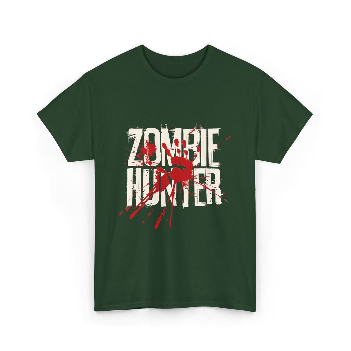 Zombie Hunter Design Zombie Hunting T-Shirt - Forest Green