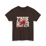 Zombie Hunter Design Zombie Hunting T-Shirt - Dark Chocolate