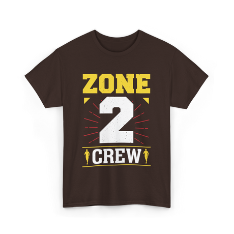 Zone 2 Crew Fitness Training T-Shirt - Dark Chocolate