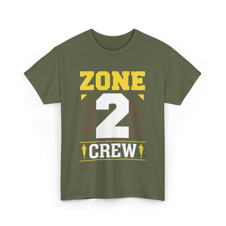 Zone 2 Crew Fitness Training T-Shirt - Military Green