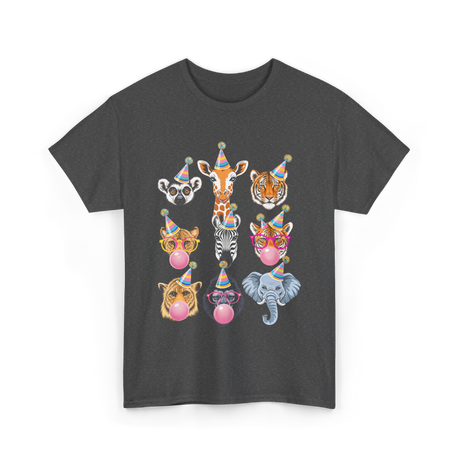 Zoo Animals Party Animals T-Shirt - Dark Heather