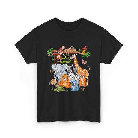 Zoo Animals Wildlife Animals T-Shirt - Black