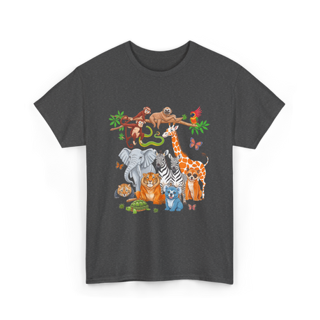 Zoo Animals Wildlife Animals T-Shirt - Dark Heather