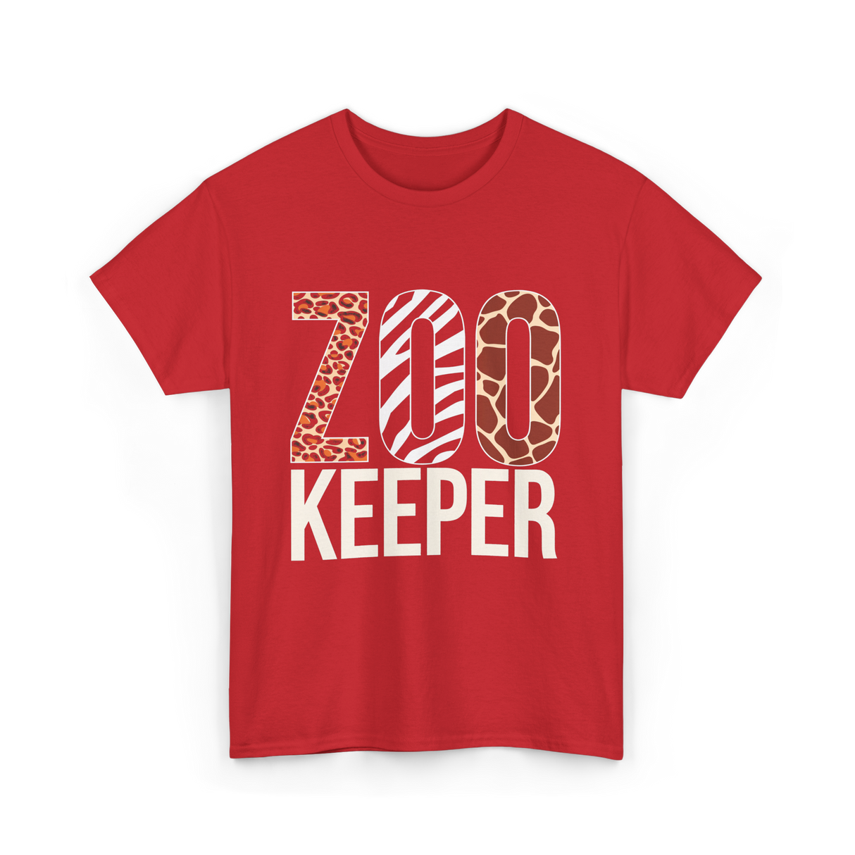 Zoo Keeper Animals Wildlife T-Shirt - Red