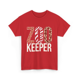 Zoo Keeper Animals Wildlife T-Shirt - Red