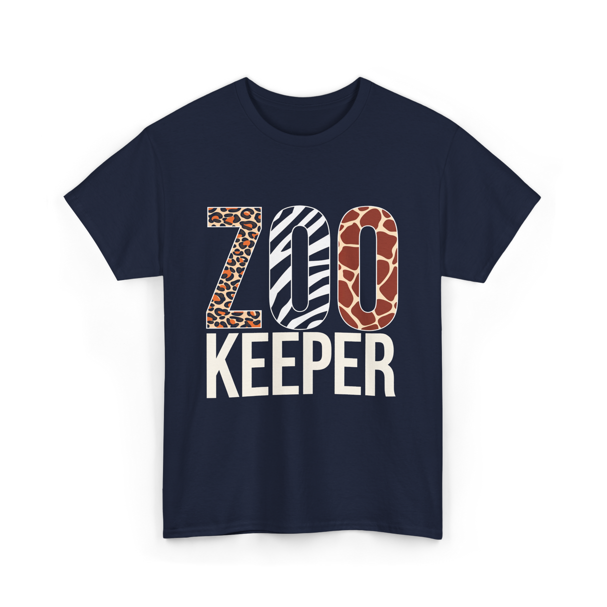 Zoo Keeper Animals Wildlife T-Shirt - Navy