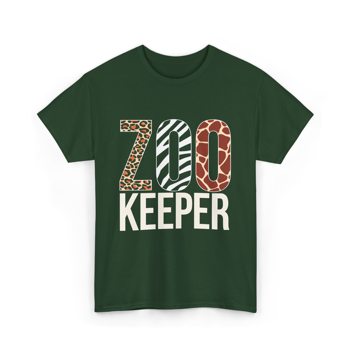 Zoo Keeper Animals Wildlife T-Shirt - Forest Green