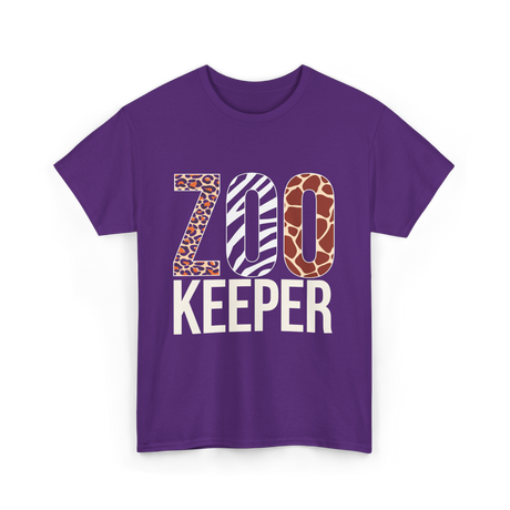 Zoo Keeper Animals Wildlife T-Shirt - Purple