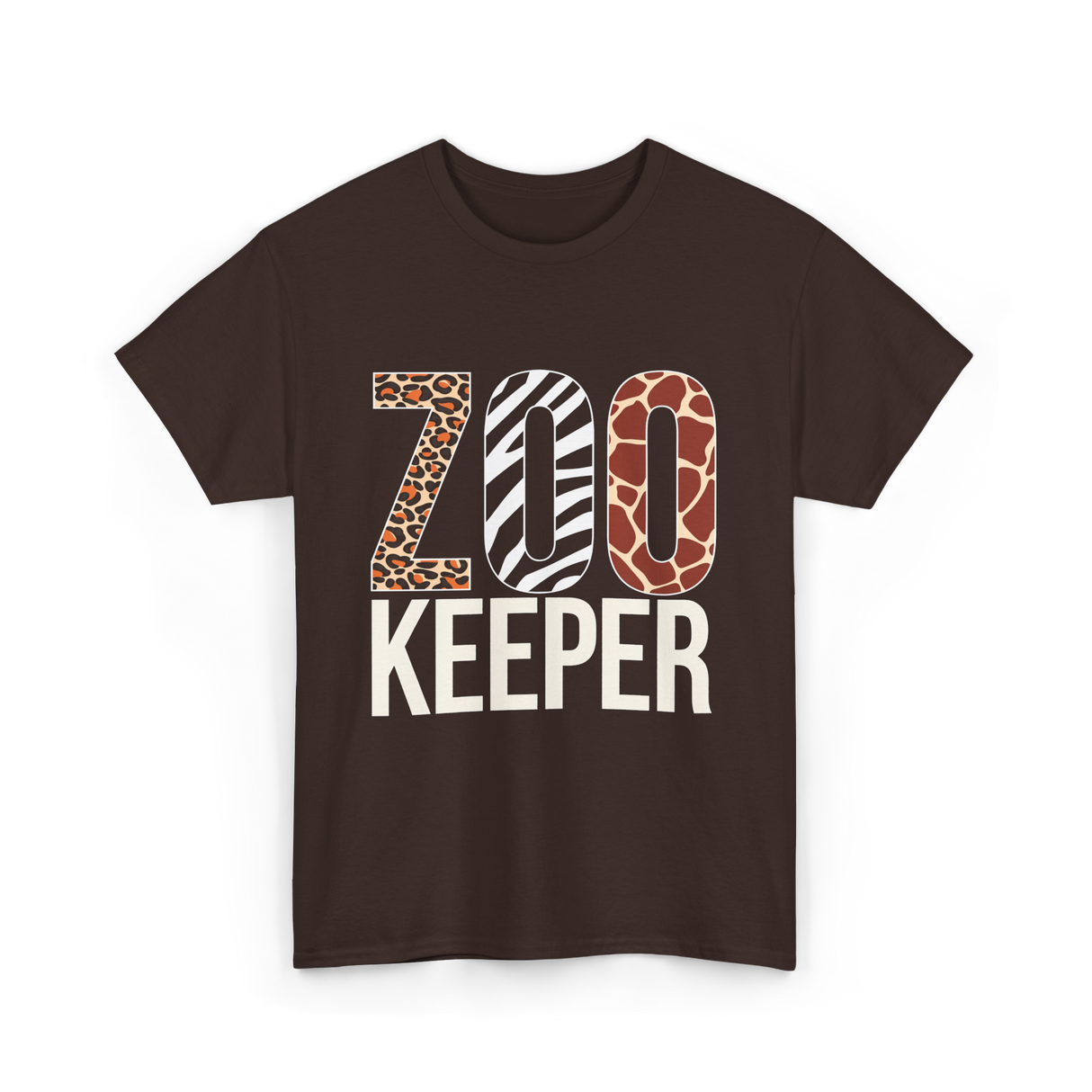 Zoo Keeper Animals Wildlife T-Shirt - Dark Chocolate