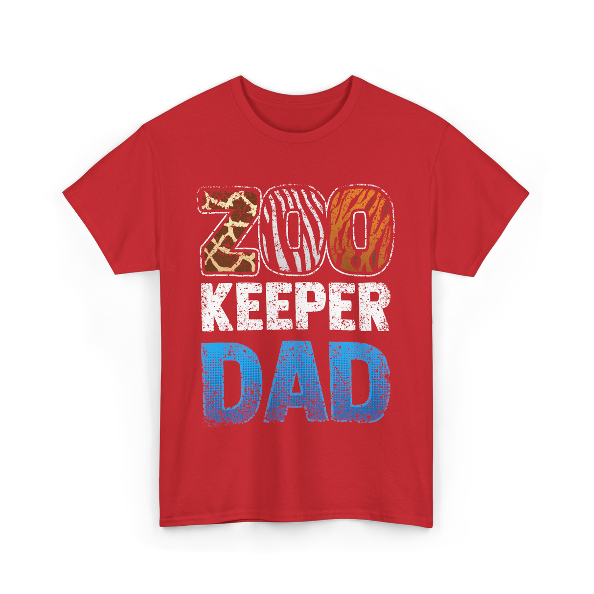 Zoo Keeper Dad Zookeeping T-Shirt - Red