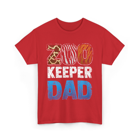 Zoo Keeper Dad Zookeeping T-Shirt - Red