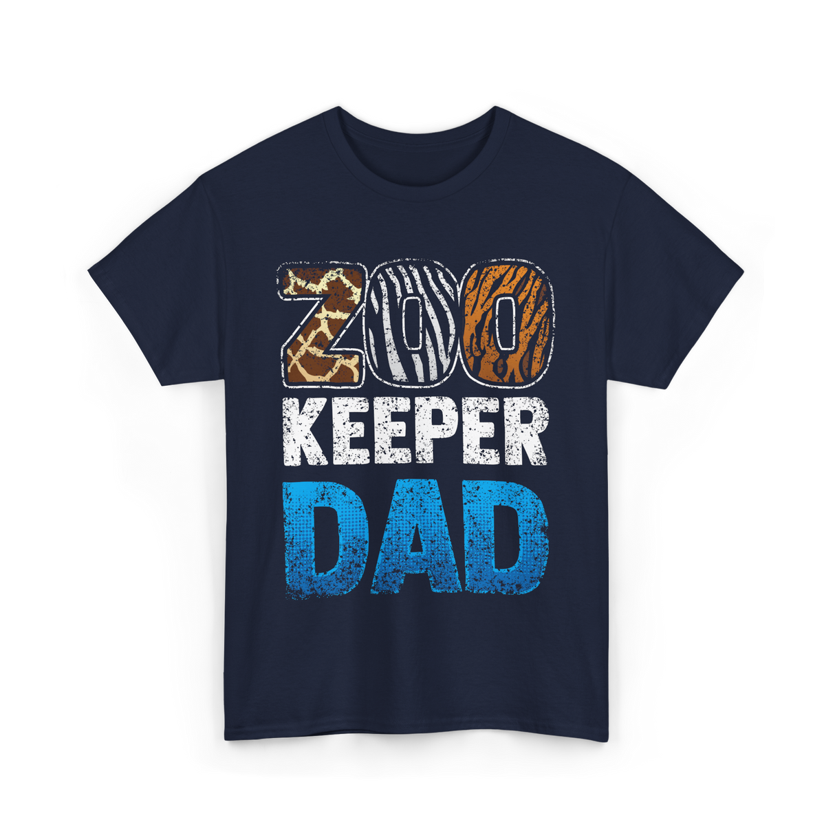 Zoo Keeper Dad Zookeeping T-Shirt - Navy