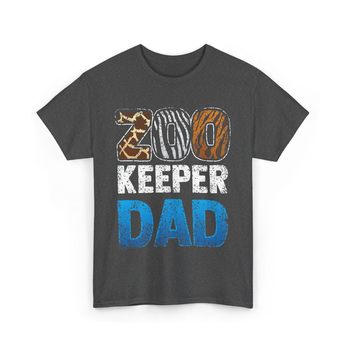 Zoo Keeper Dad Zookeeping T-Shirt - Dark Heather