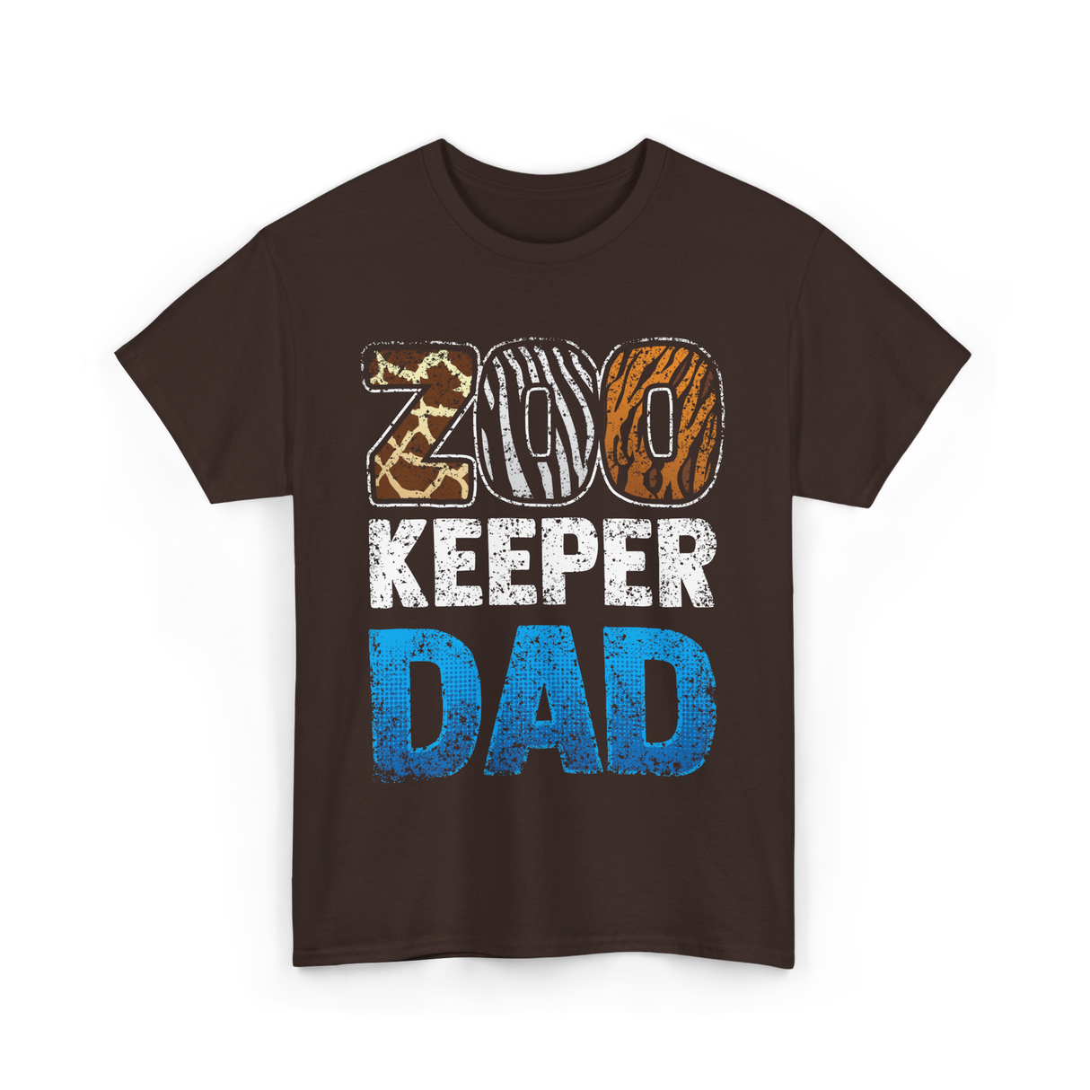 Zoo Keeper Dad Zookeeping T-Shirt - Dark Chocolate