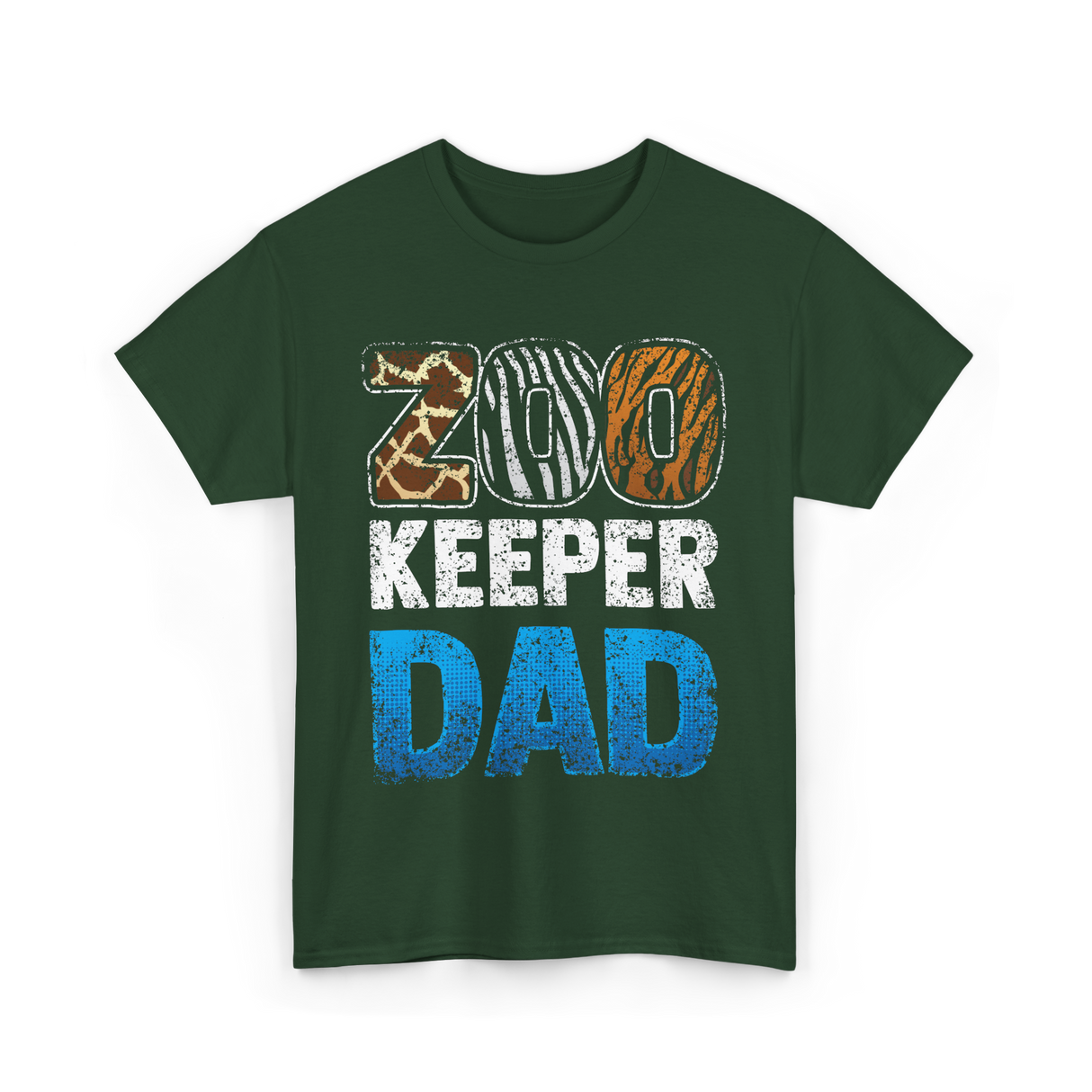 Zoo Keeper Dad Zookeeping T-Shirt - Forest Green