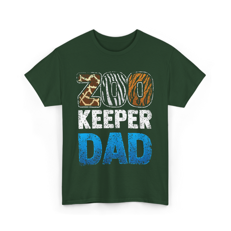 Zoo Keeper Dad Zookeeping T-Shirt - Forest Green